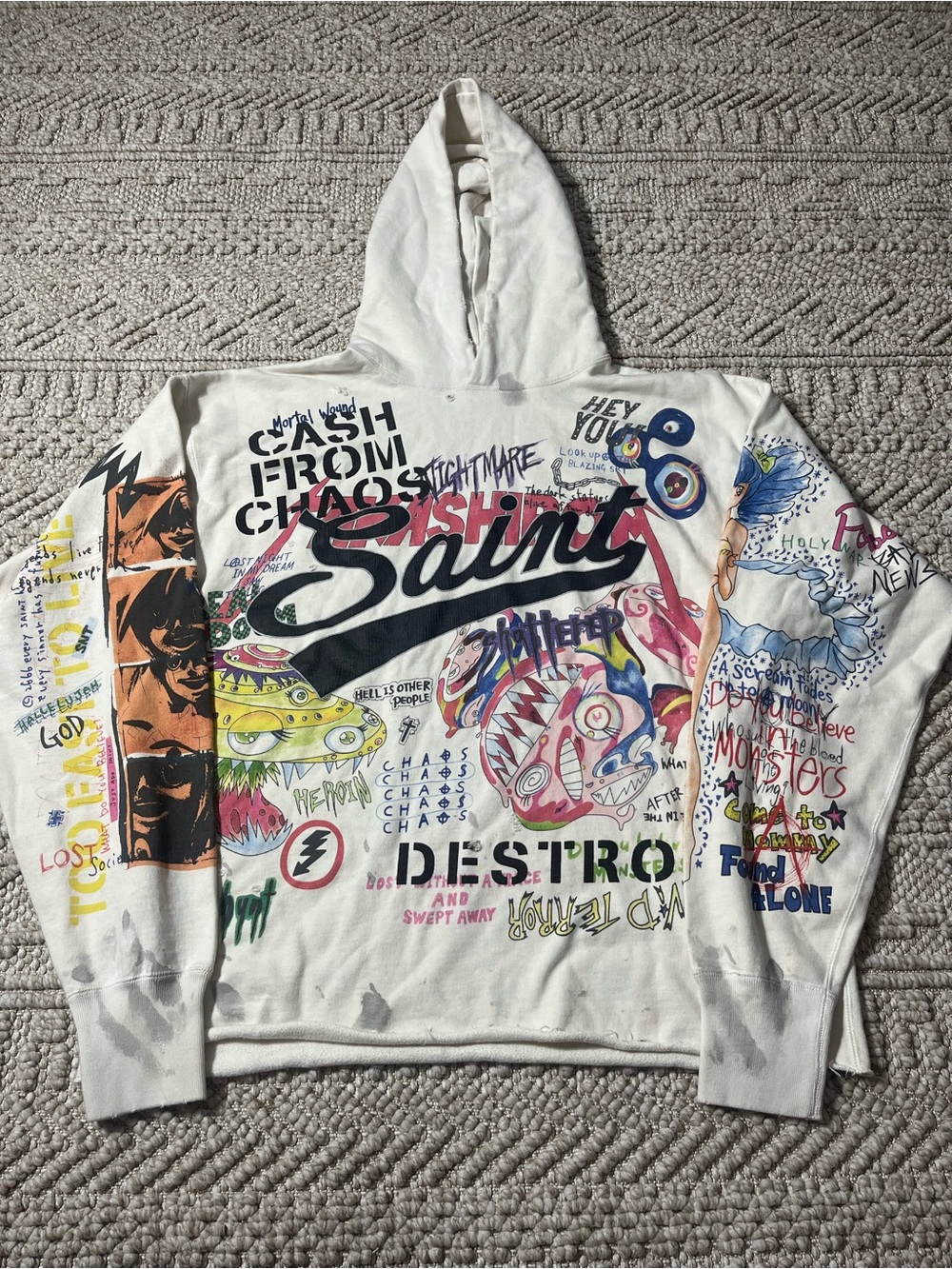 Saint Michael Takashi Murakami Hooded Sweatshirt Men’s